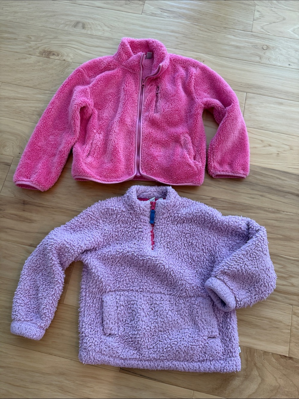 GAP Kids Plush Fleece Zip & Pullover - Bright Pink & Light Lavender